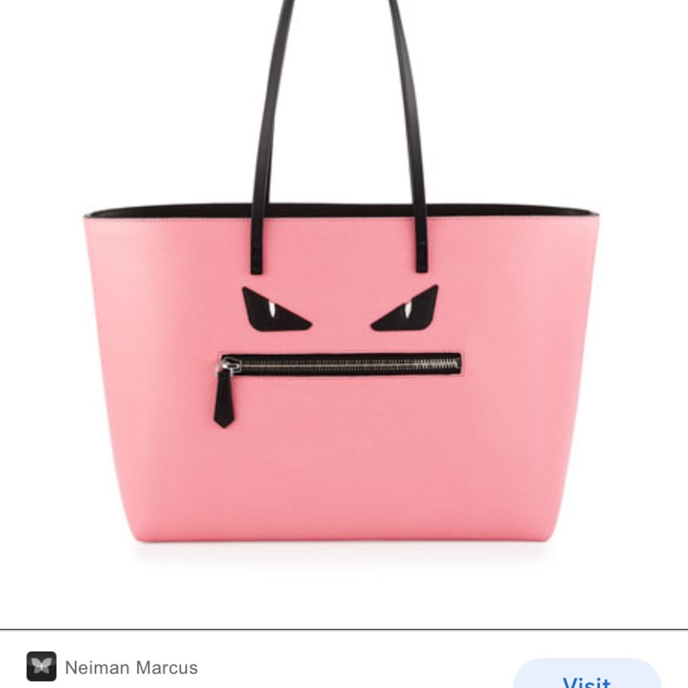 FENDI
Vitello Elite Medium Monster Buggies Roll Tote Lollypop